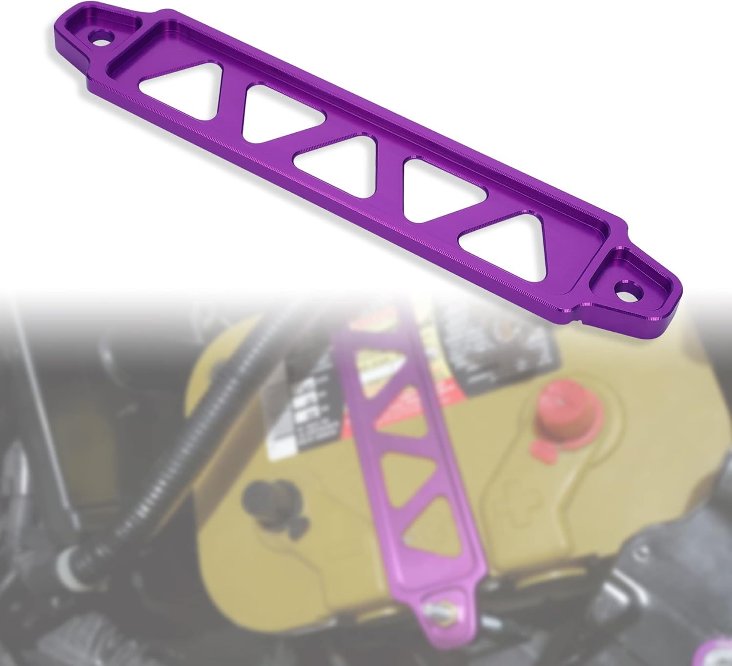 TOMALL Soporte de amarre de batería para automóvil de aleación de aluminio Soporte de montaje de batería Accesorios de bloqueo para Honda Civic