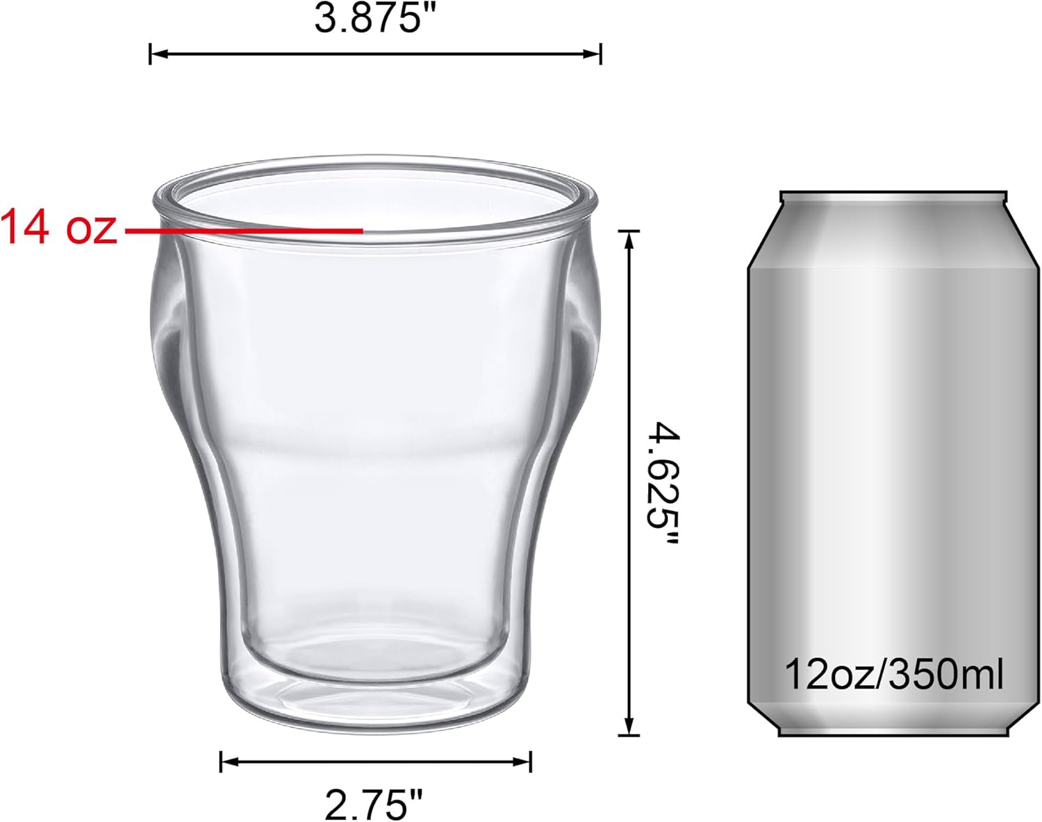 Amazing Abby – Rockies – Vasos de plástico aislados de 14 onzas (juego de 4), vasos de plástico de doble pared, vasos de plástico reutilizables