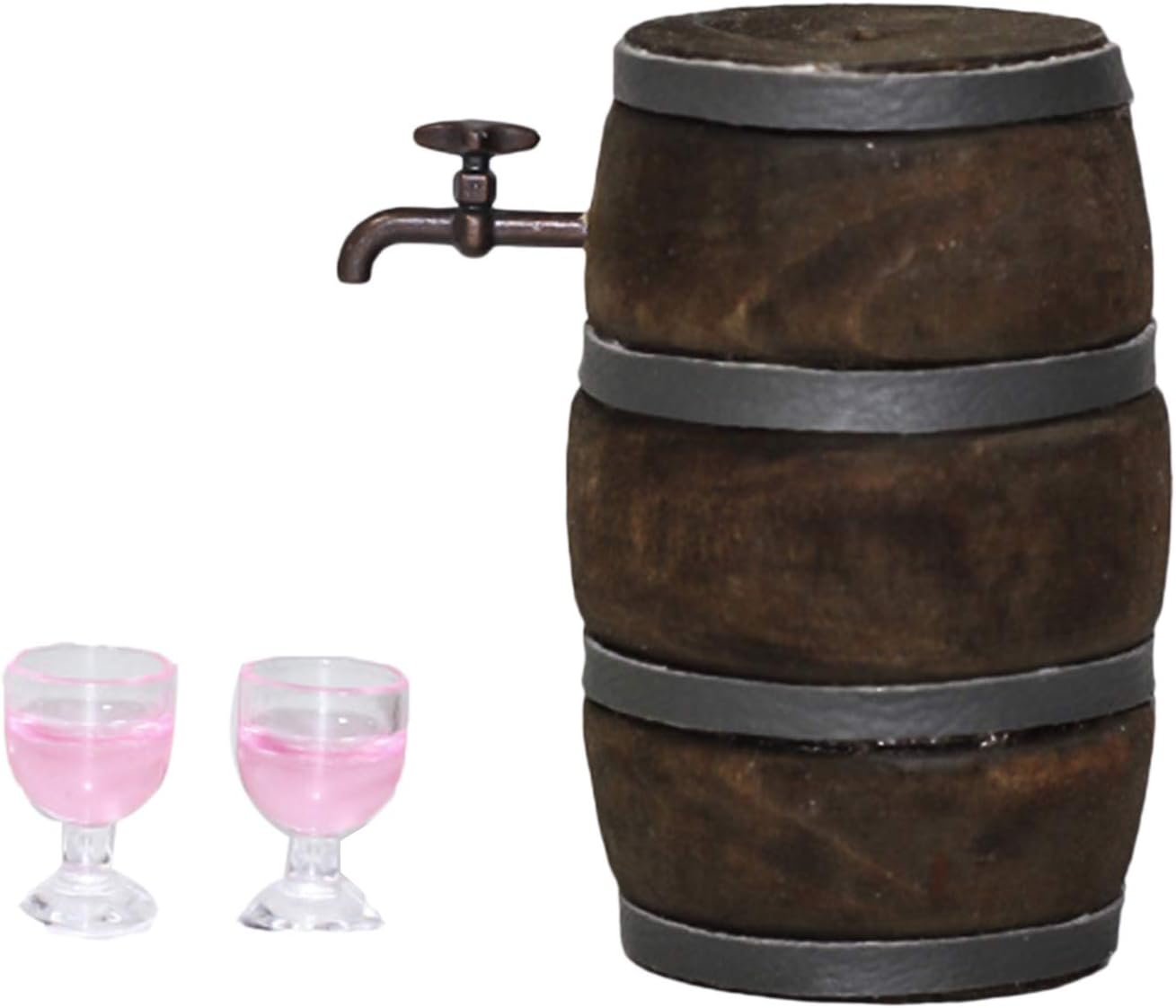 Mini barril de vino exquisito artesanía, barril de madera para vino tinto divertido C