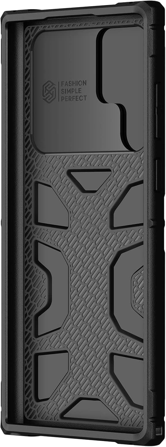Nillkin Funda para Samsung Galaxy S22 Ultra, CamShield Fiber Armor para Samsung S22 Ultra 5G, resistente, ligera, protección contra caídas de grado