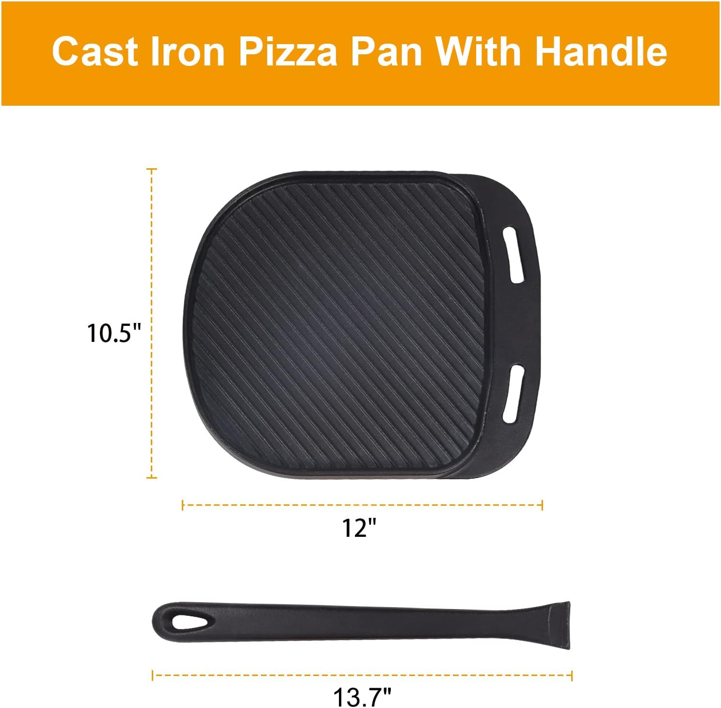 Platos reversibles de hierro fundido Sizzler, accesorios para horno de pizzautensilios de cocina para horno de pizza al aire libreinterior,