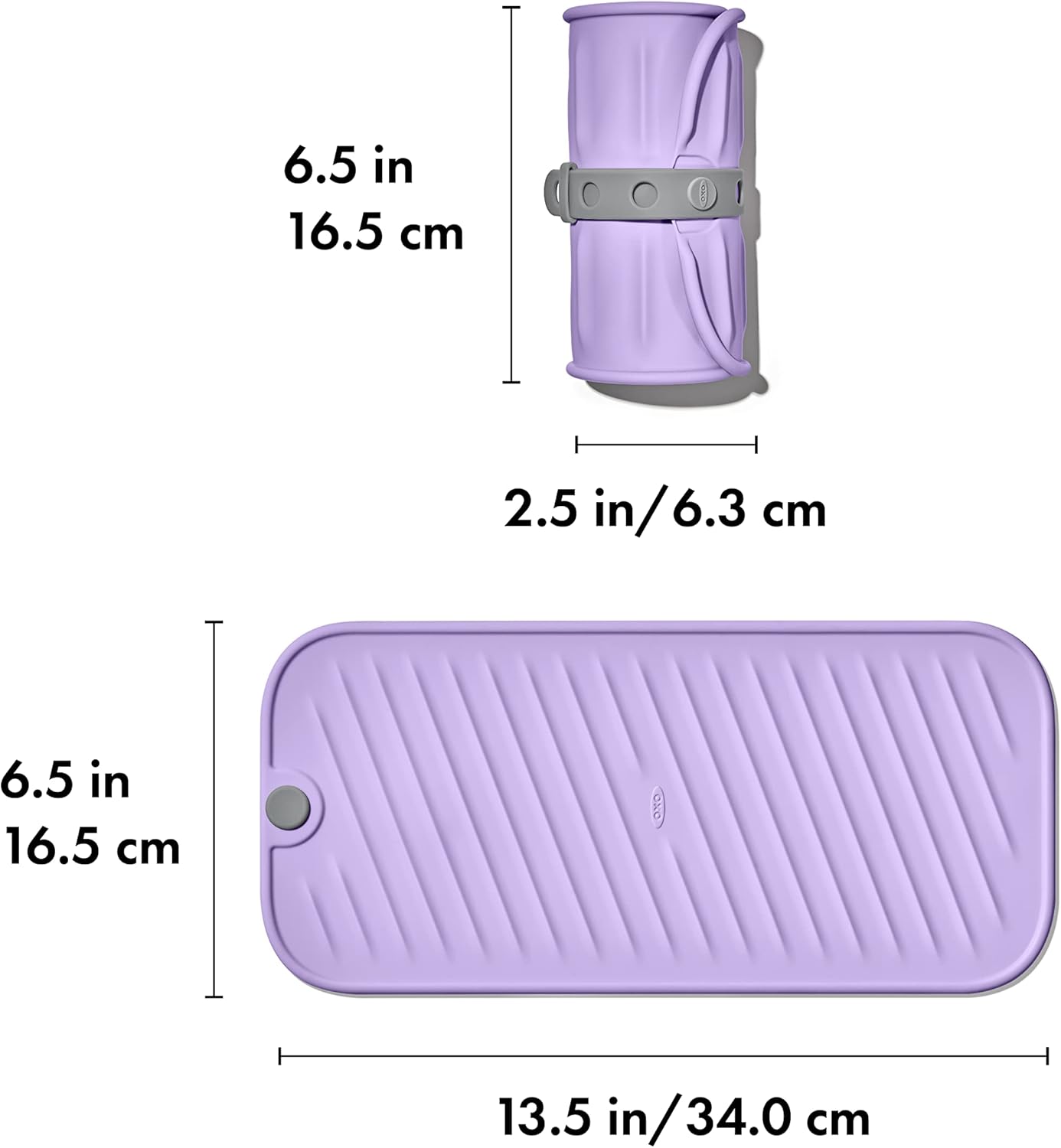 OXO Good Grips – Alfombrilla para herramientas de peinado caliente, color lavanda