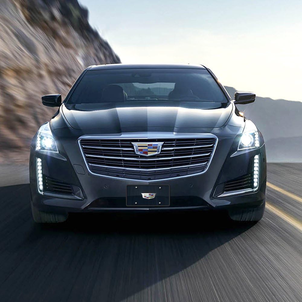 Hecho para Cadillac Crest nuevo logotipo de metal 3D placa de acero inoxidable negro