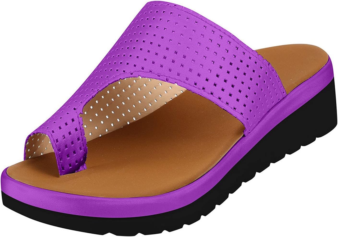 Bravetoshop – Sandalias de cuña para mujer, informales, de verano, sandalias cómodas y sin cordones para la playa