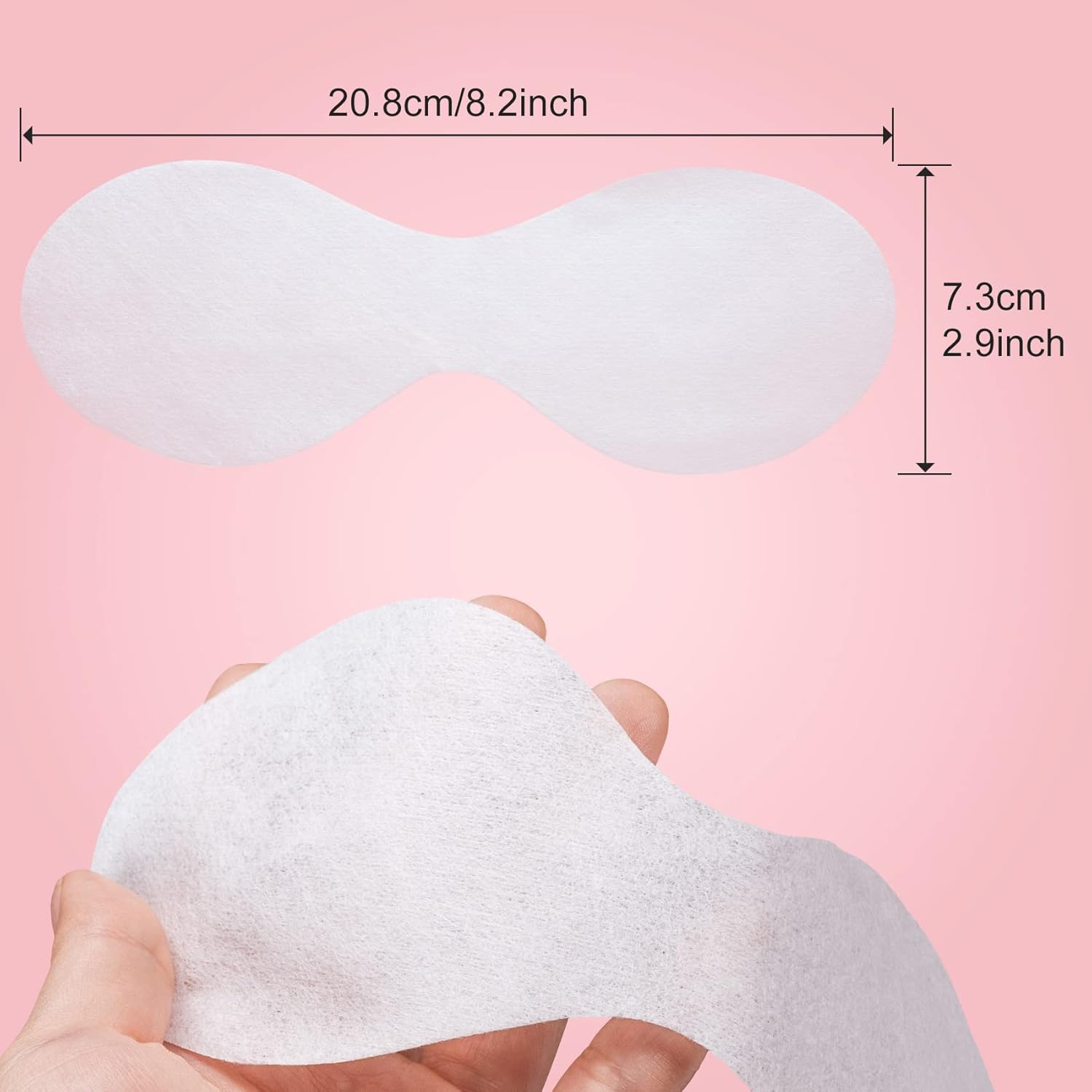 PAGOW 400 hojas desechables no tejidas para el cuidado de los ojos, almohadillas faciales de papel de algodón, spa, máscara de ojos transparente,