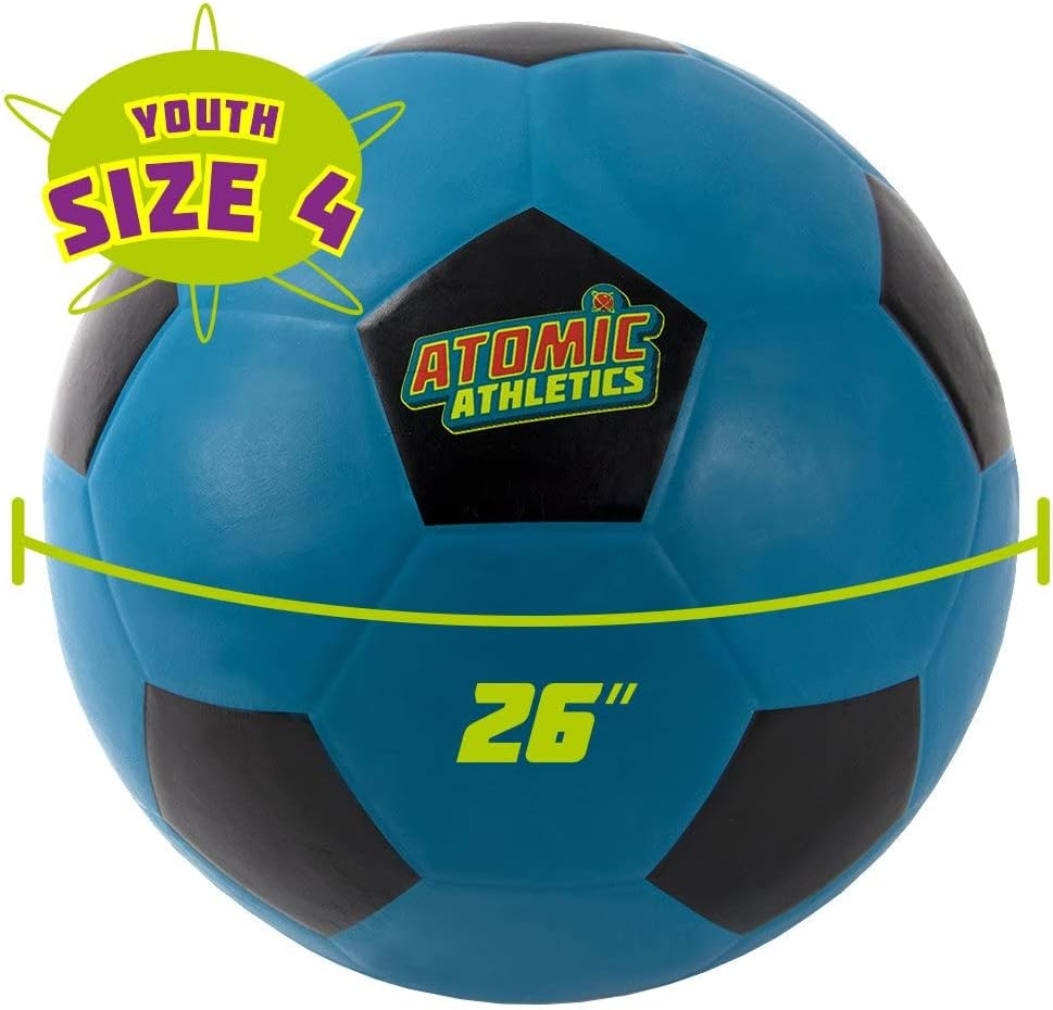 K-Roo Sports Atomic Athletics – Pelotas de goma neón para patio de recreo, paquete de 6 unidades, incluye bomba y bolsa de almacenamiento