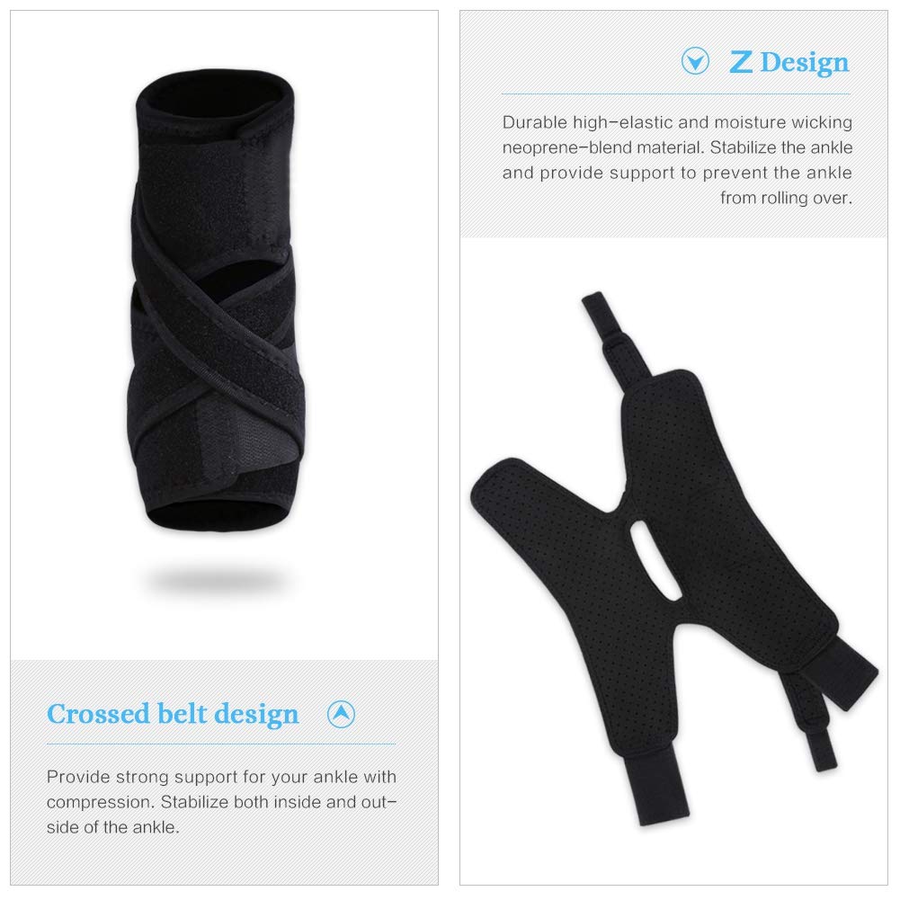GOTOTOP Tobillera, soporte de pie transpirable ajustable, férula diurna con correa de talón que se adapta al zapato, alivio del dolor y esguinces,