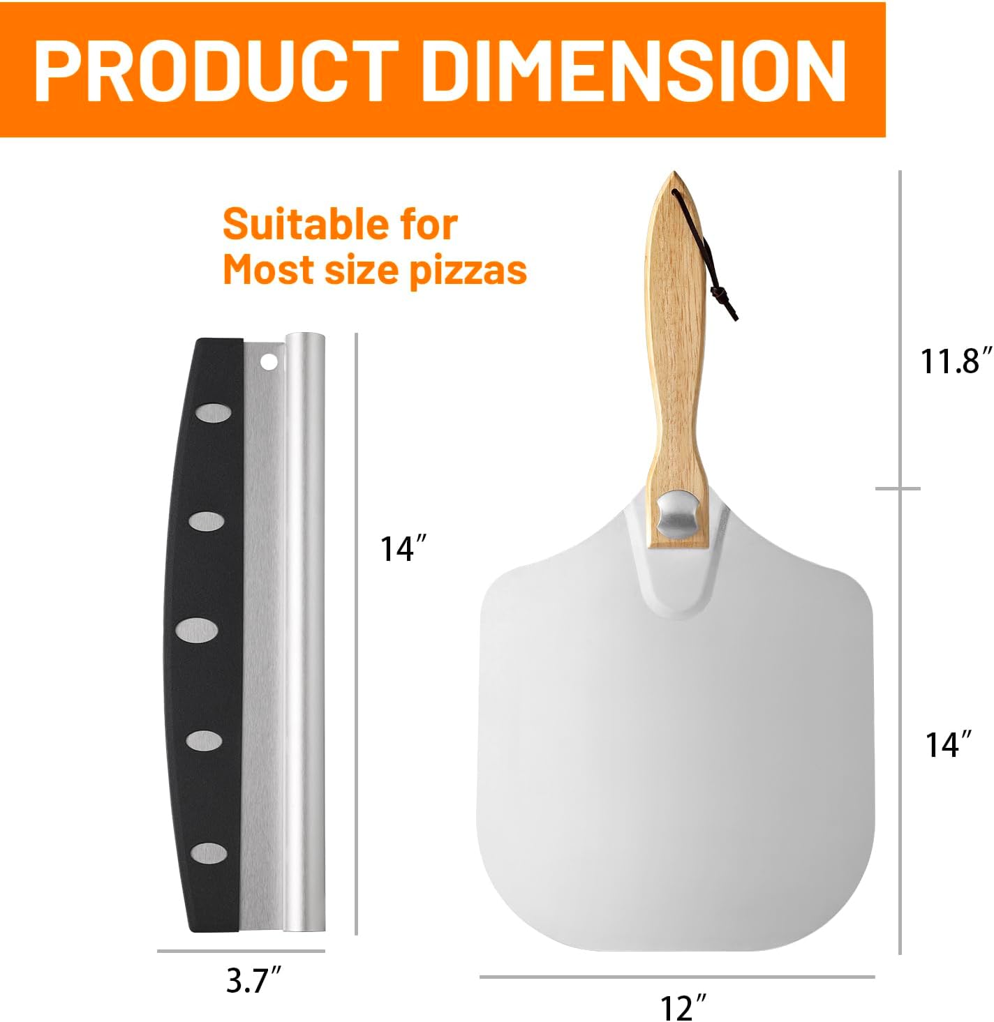 Domina el arte de la fabricación de pizza con nuestro juego completo de horno de pizza y accesorios, incluye cáscara de pizza de 12 x 14 pulgadas y