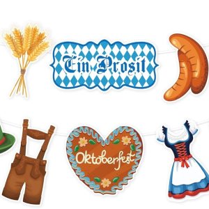 Whaline Guirnalda de pancartas de Oktoberfest alemán bávaro de papel para colgar, decoración de fiesta de Oktoberfest para accesorios de fotos, Whaline Guirnalda de pancartas de Oktoberfest alemán bávaro de papel para colgar, decoración de fiesta de Oktoberfest para accesorios de fotos,