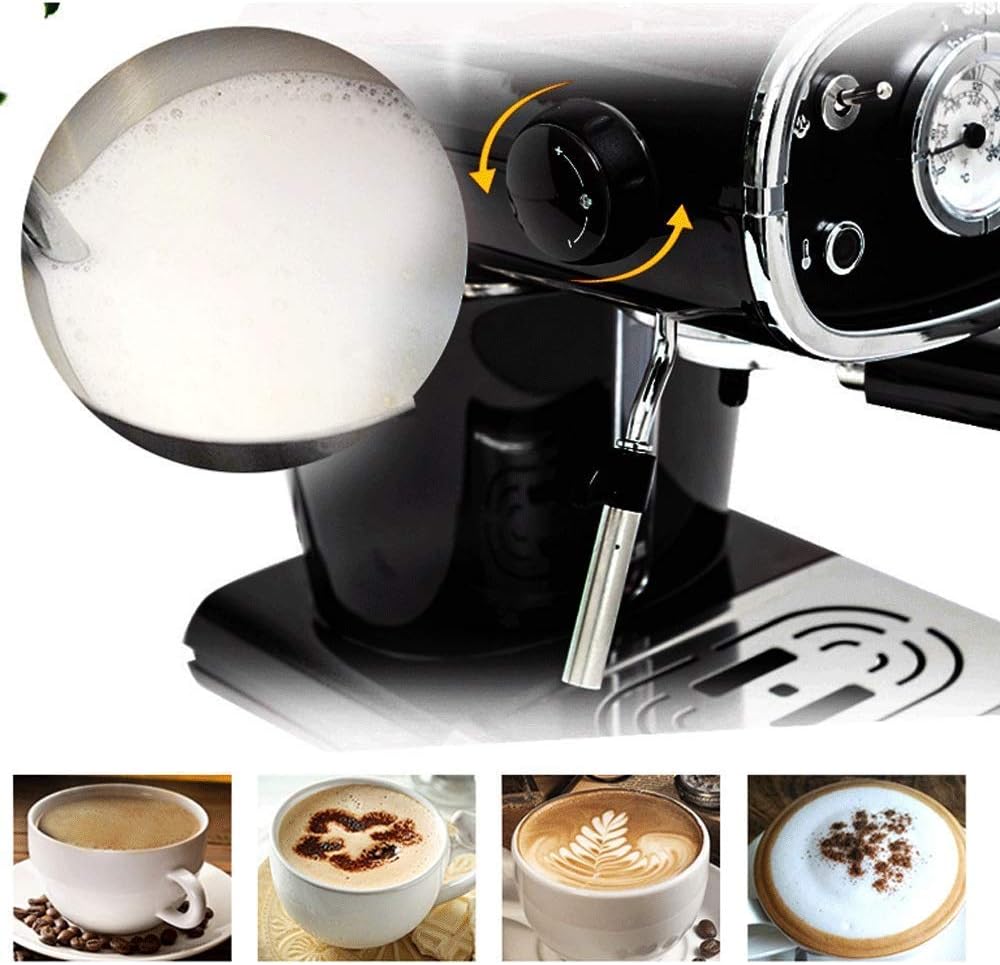 SOVORM Cafetera, máquina de café semiautomática, máquina de espresso, cafetera de alta presión, aspecto clásico, forma hermosa