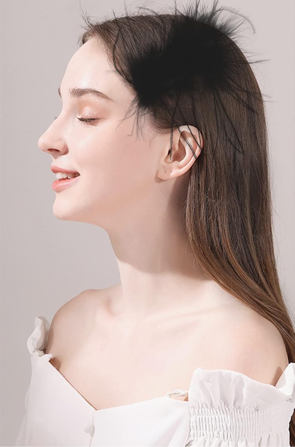 4 pinzas para el pelo con plumas de avestruz, estilo retro, vintage, elegante, de lujo, para novia, fiesta, festival, boda, accesorios de joyería