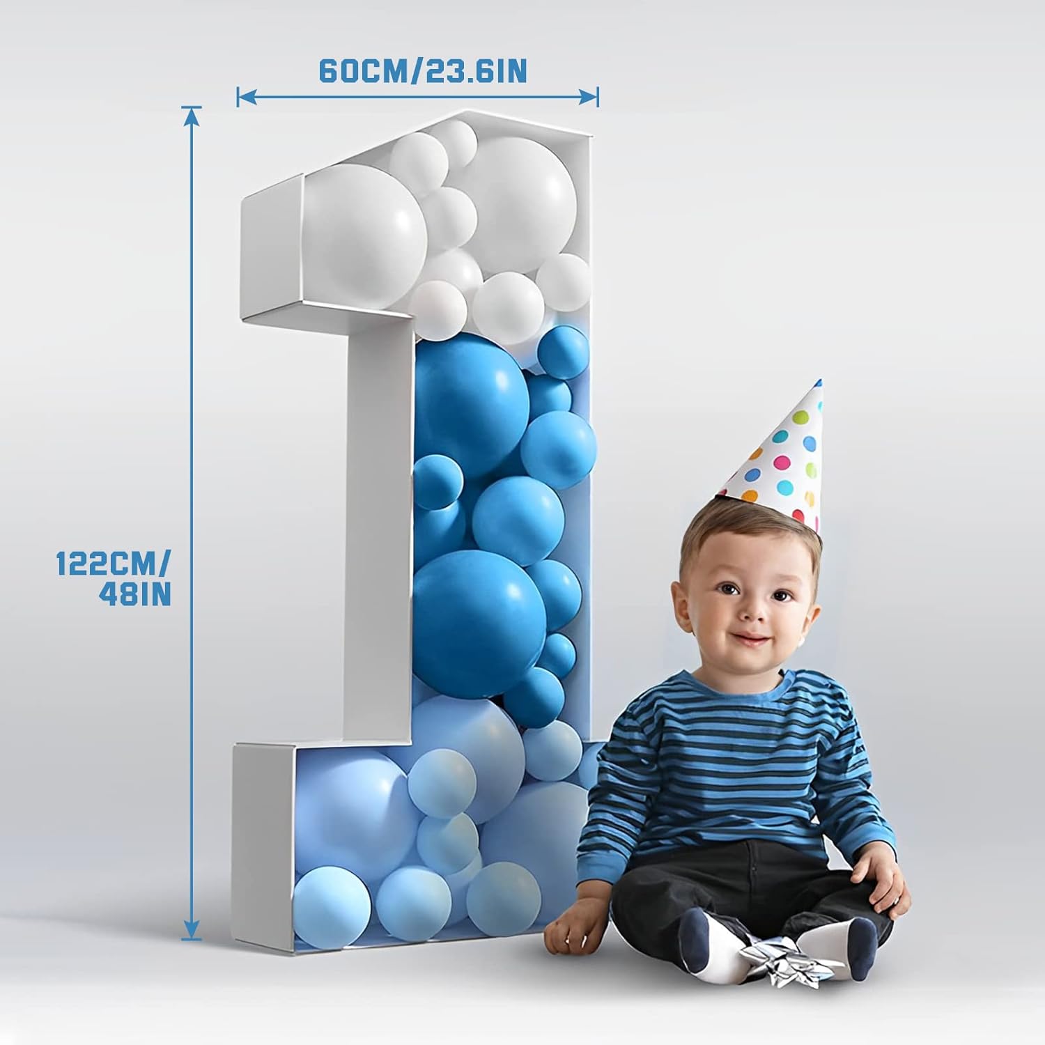 SKEFOLI Números de marquesina de 4 pies, números de mosaico para globos precortados de cartón extra grande, tablero de espuma para decoración de