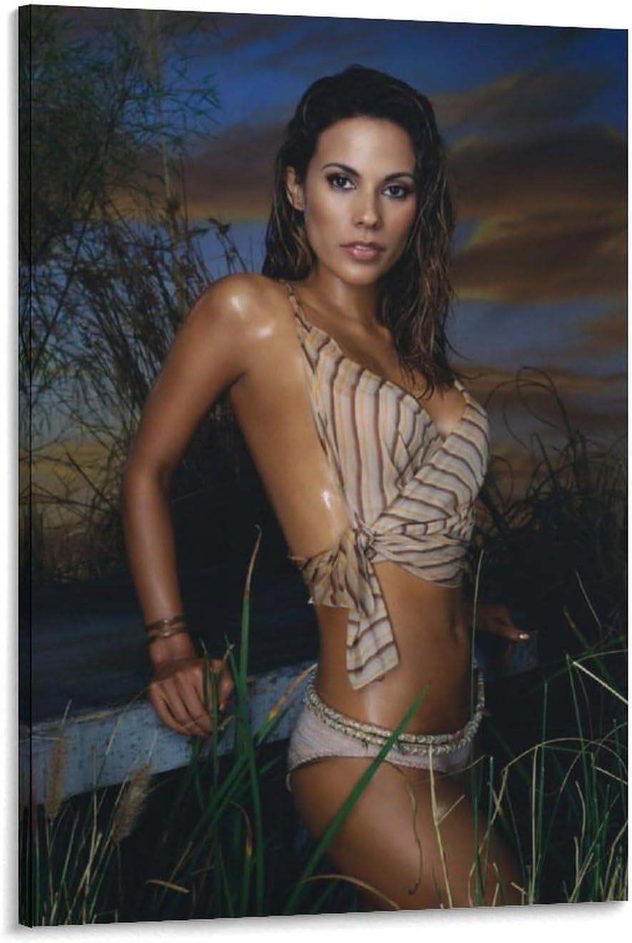 Póster artístico de Bonnie-Jill Laflin modelo caliente y sexy, pintura en lienzo, obras de arte, idea de regalo, estética, 08 x 12 pulgadas (7.9 x