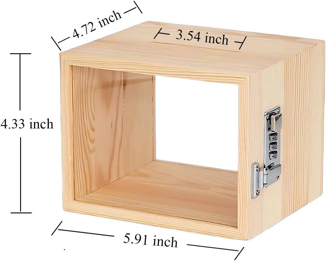 Alcancía de acrílico con contraseñas para adultos, caja de ahorros reutilizable, monedero con cerradura de combinación, caja de sombra decorativa,