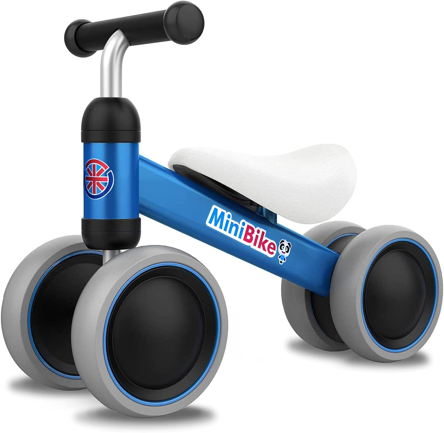 Bicicletas de equilibrio para niños de 10 a 24 meses, juguetes para niños y niñas de 1 año, bicicleta de 4 ruedas, sin pedales para niños pequeños,