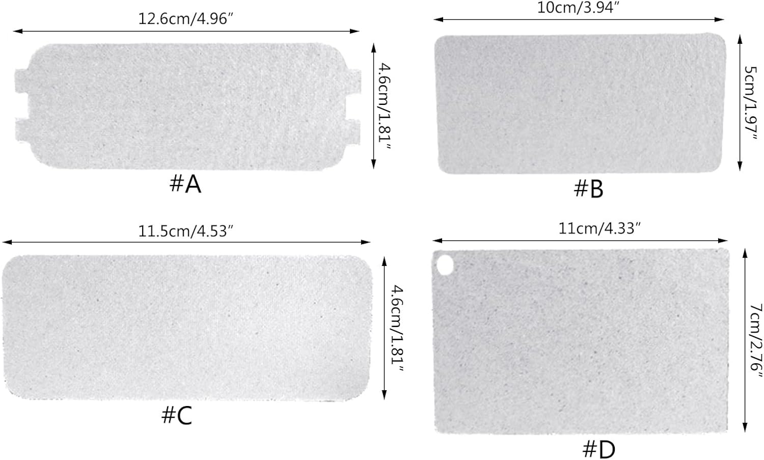 BELOWSYALER Hoja de placa de mica para horno de microondas, cubierta de guía de ondas de microondas, accesorio de reparación de repuesto para horno