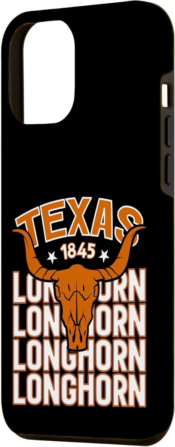 Funda vintage para iPhone 12 Pro Max Texas 1845 Longhorn Western