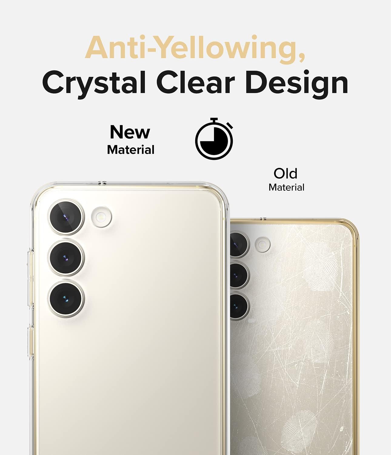 Ringke Fusion evita manchas grasas Compatible con Samsung Galaxy S23 Plus, tecnología antihuellas, fácil de sostener, se siente aterciopelada suave