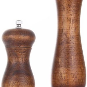 2 unids madera sal y pimienta molinillo pimienta molino y sal Shaker Set madera con núcleo de cerámica mujeres cuerpo forma 5 pulgadas y 8 pulgadas 2 unids madera sal y pimienta molinillo pimienta molino y sal Shaker Set madera con núcleo de cerámica mujeres cuerpo forma 5 pulgadas y 8 pulgadas