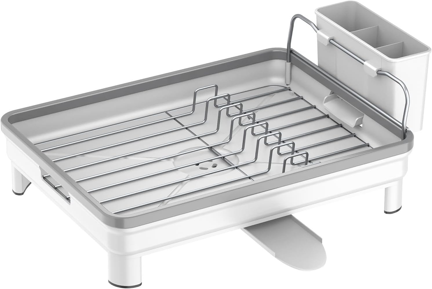 Ewaiira Escurridor de platos, escurridor de platos para encimera de cocina, escurridor de platos antioxidante con juego de escurridor de boquilla