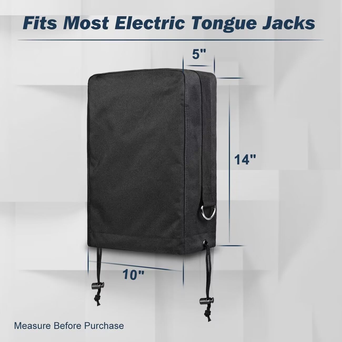 Cubierta eléctrica para gato de lengua RV – Tela Oxford 900D impermeable protectora, accesorios de remolque de viaje para protección exterior