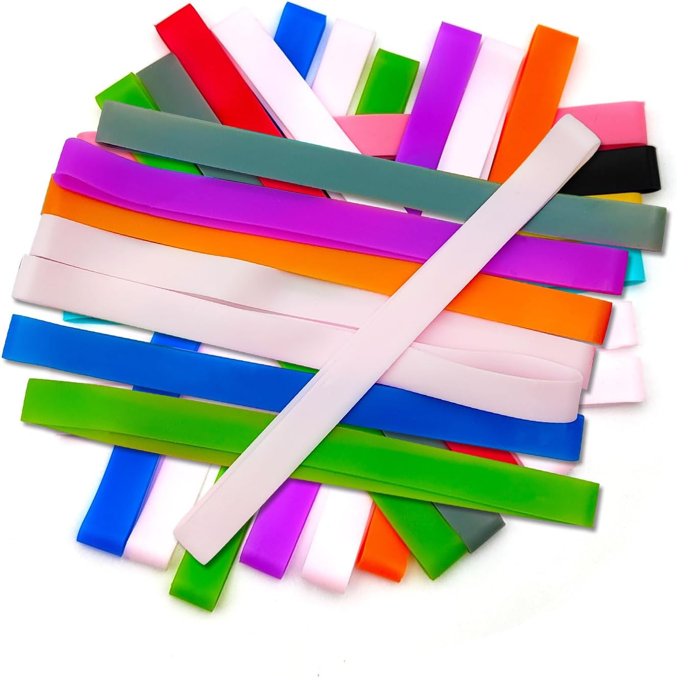 40 bandas elásticas de goma de 5.5 pulgadas, bandas elásticas de silicona de colores para libros, tarjetas de cartera, cajas de cocina, suministros