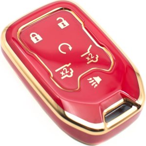 FEYOUN Funda para llavero compatible con Chevy Chevrolet Suburban Tahoe GMC Terrain Yukon Yukon XL Smart 6 botones TPU remoto sin llave, accesorios FEYOUN Funda para llavero compatible con Chevy Chevrolet Suburban Tahoe GMC Terrain Yukon Yukon XL Smart 6 botones TPU remoto sin llave, accesorios
