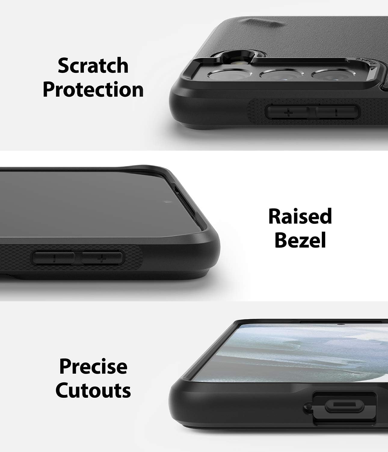 Ringke Onyx Design – Funda compatible con Galaxy S21 Plus, resistente y duradera, a prueba de golpes, con parte trasera de serigrafía, pintura