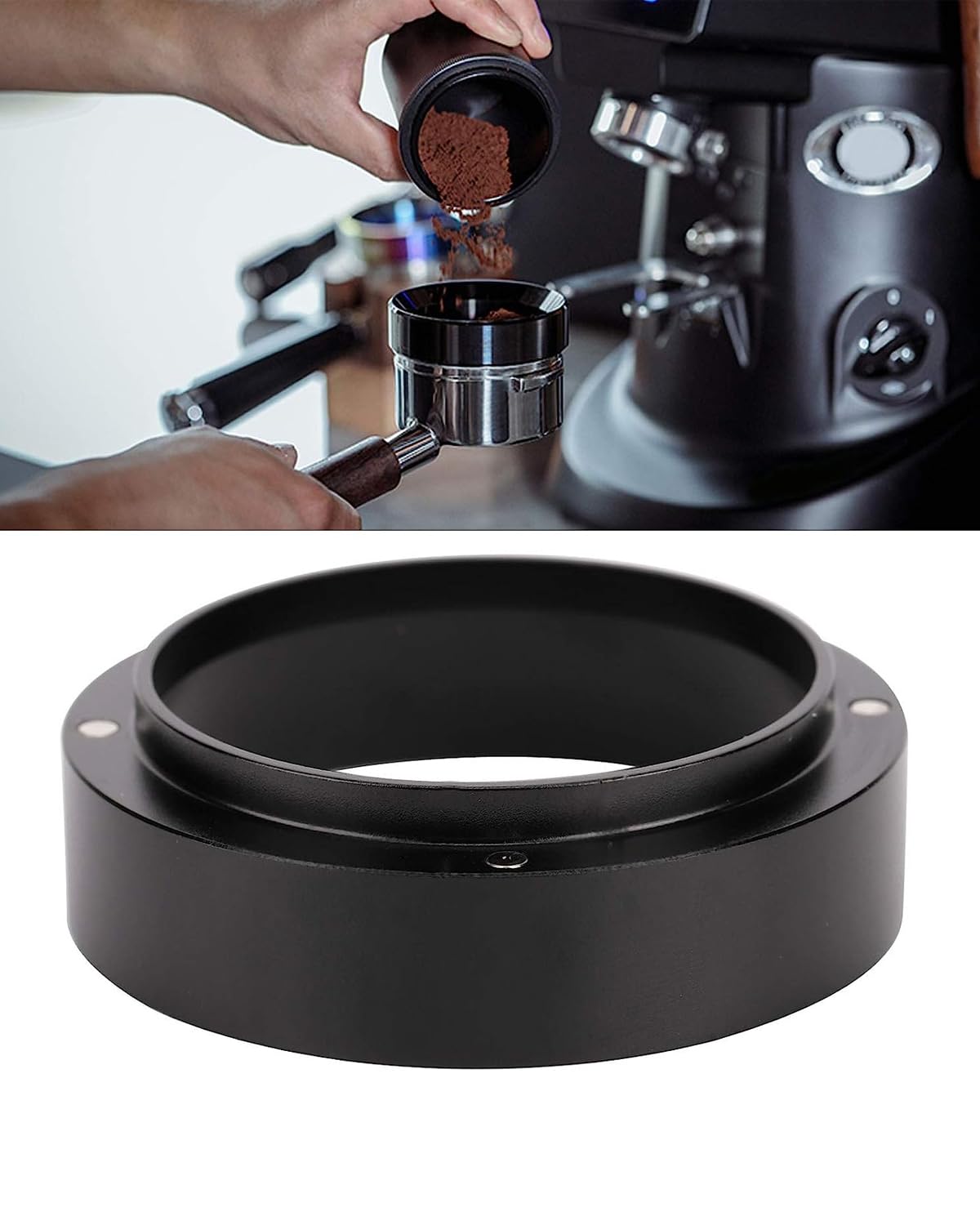 Anillos de dosificación, embudo de dosificación de espresso, compatible con anillo de dosificación de café magnético, embudo de anillos de