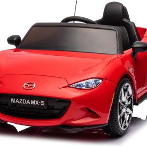 Vehículo eléctrico Mazda MX-5 de 12 V, con licencia para niños, con control remoto para padres, luces, música, juguetes de 4 ruedas (rojo) Vehículo eléctrico Mazda MX-5 de 12 V, con licencia para niños, con control remoto para padres, luces, música, juguetes de 4 ruedas (rojo)