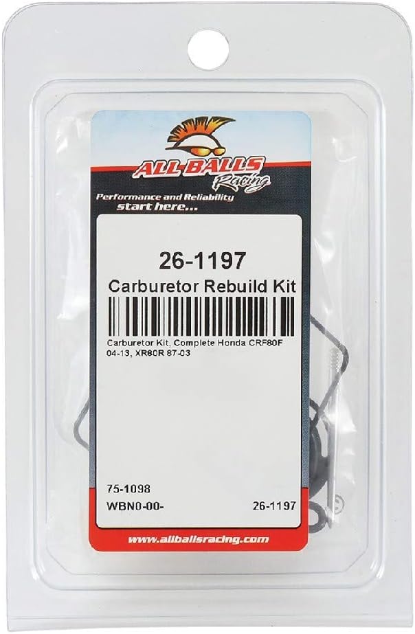 All Balls 26-1197 Kit de reparación de carburador (26-1197 Honda CRF80F XR80R 2000-2013)