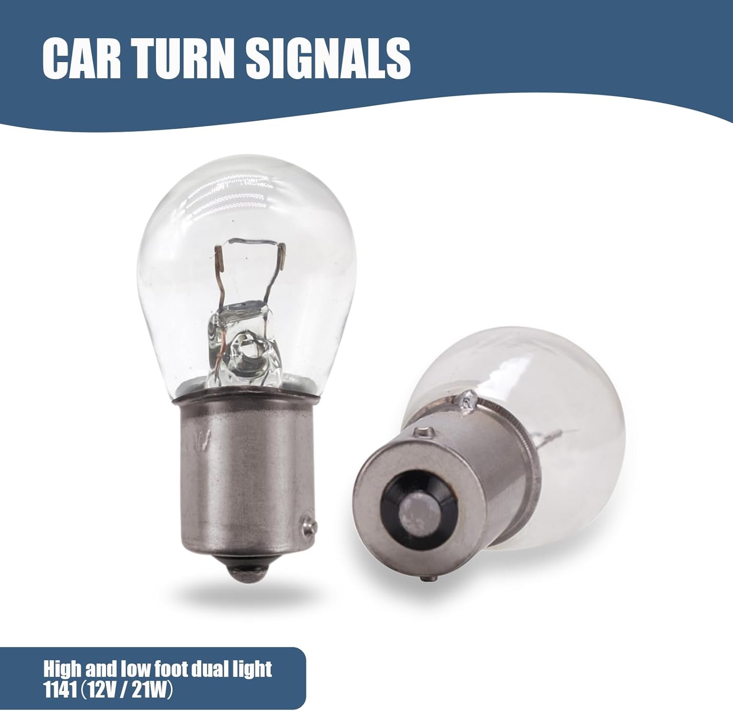 10 luces de freno 1141 para automóvil, 12 V, 21 W, pie plano, luz de señal de giro de una sola luz, repuesto de bombilla de repuesto compacta, mini