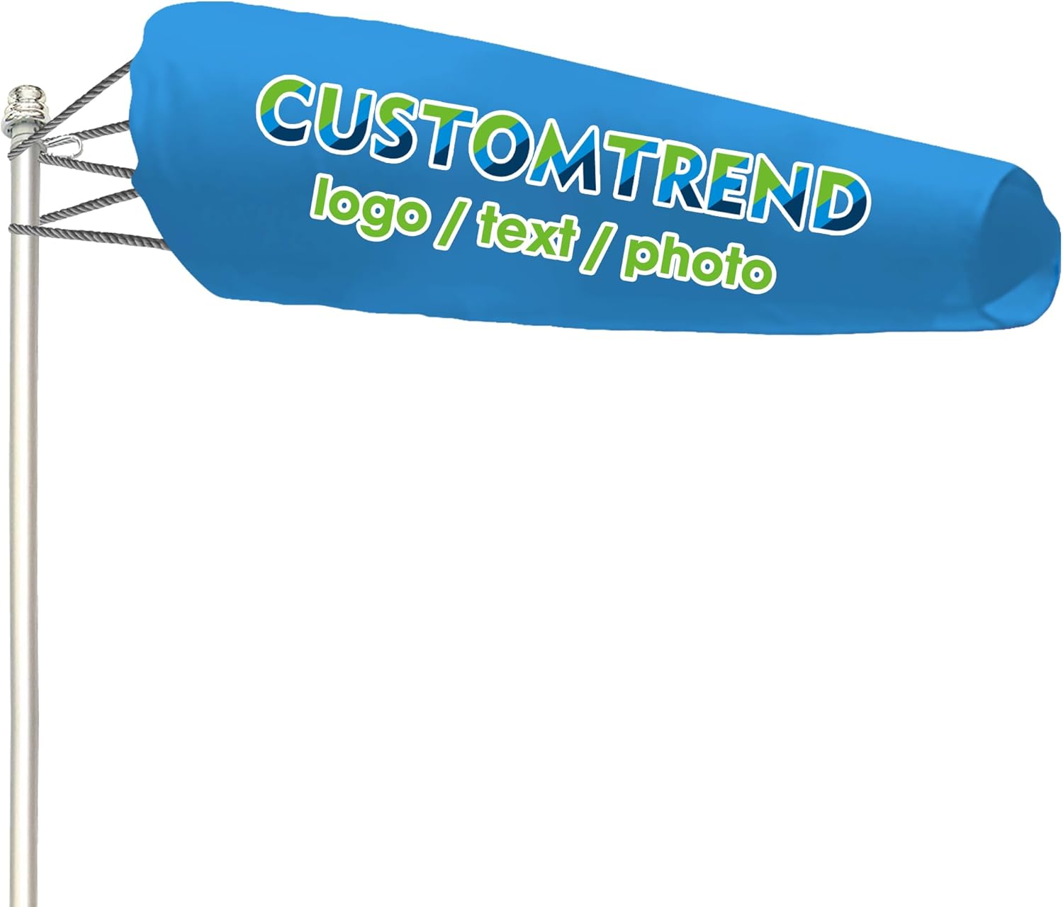 Calcetines de viento personalizados para exteriores, calcetines de viento para colgar al aire libre con logotipo, texto de imagen para rancho,