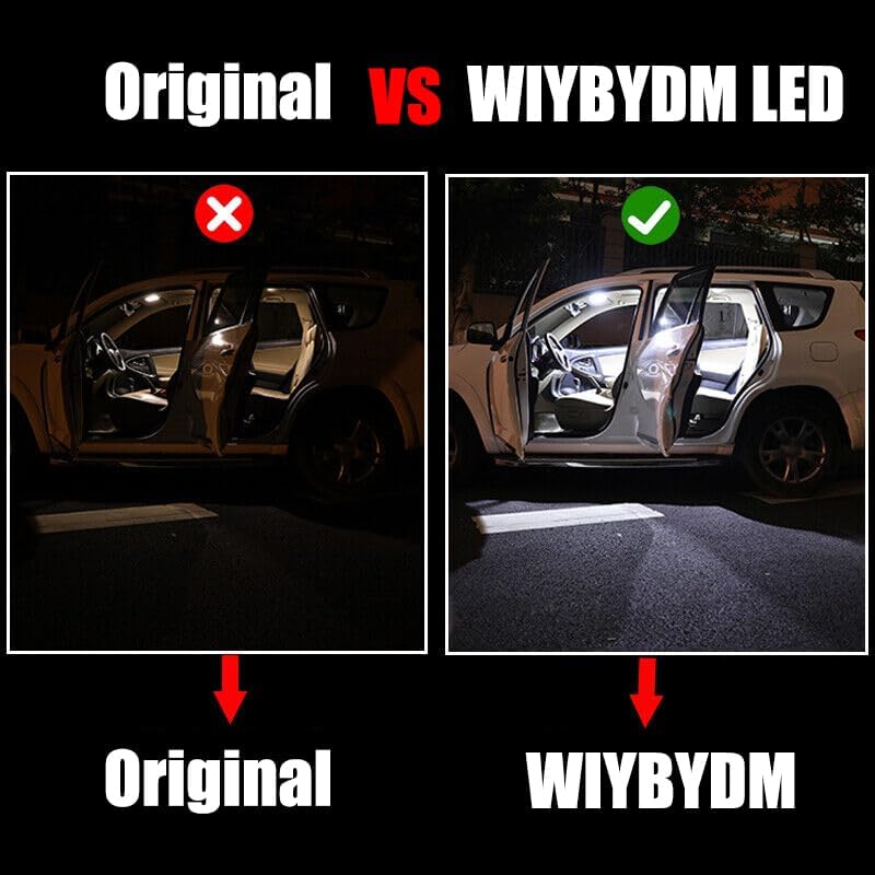 WIYBYDM Kit de luces LED para interiores para Hyundai KonaKona N 2017 2018 2019 2020 2021 2022 superbrillantes 6000K mapa cúpula de matrícula luces