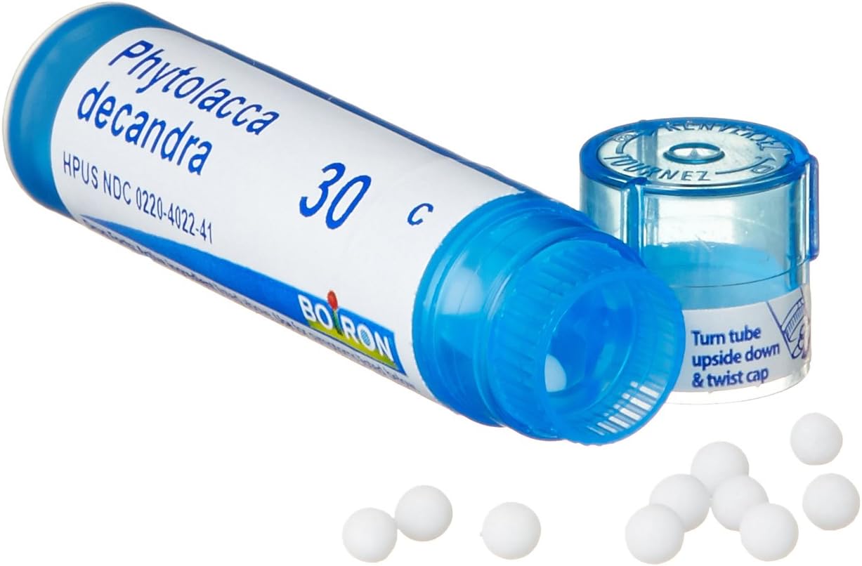 Boiron Phytolacca Decandra 30C (paquete de 5), medicina homeopática para el dolor de garganta