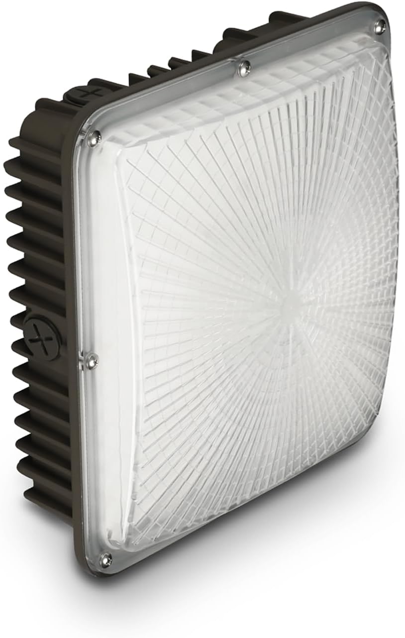 Xapolu Luz LED de toldo de 45 W para exteriores, 5000 K, luz diurna de 10 x 10 pulgadas, 6300 lúmenes (reemplazo HID de 225 W) IP65, luces LED de