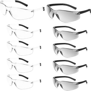 Salfboy Anteojos de seguridad para hombres y mujeres, ANSI Z87.1, anteojos de seguridad a granel con protección UV resistentes a los arañazos, 10 Salfboy Anteojos de seguridad para hombres y mujeres, ANSI Z87.1, anteojos de seguridad a granel con protección UV resistentes a los arañazos, 10