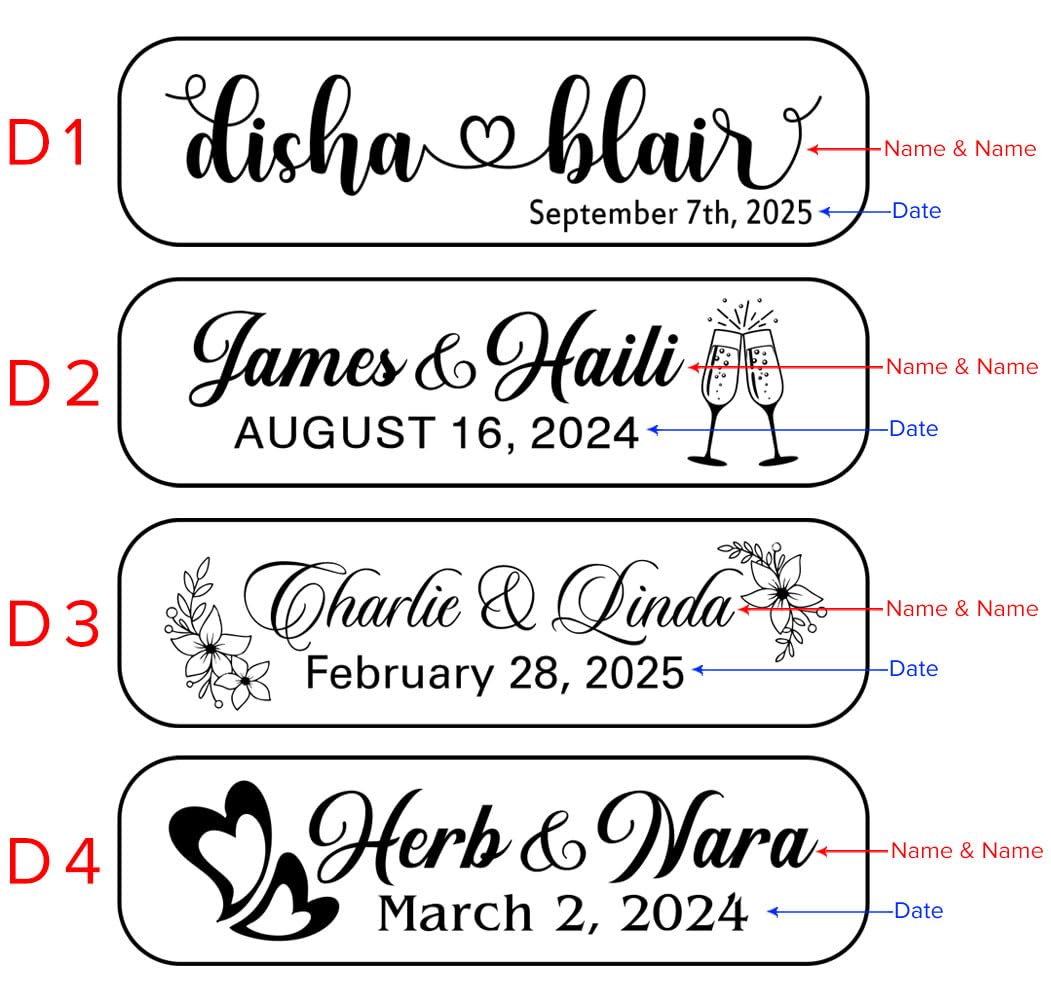 Personalized Bottle Openers, Wooden Custom Couple’s Names & Date Openers for Wedding Gift, Idea Gifts for Wedding (Set of 6)