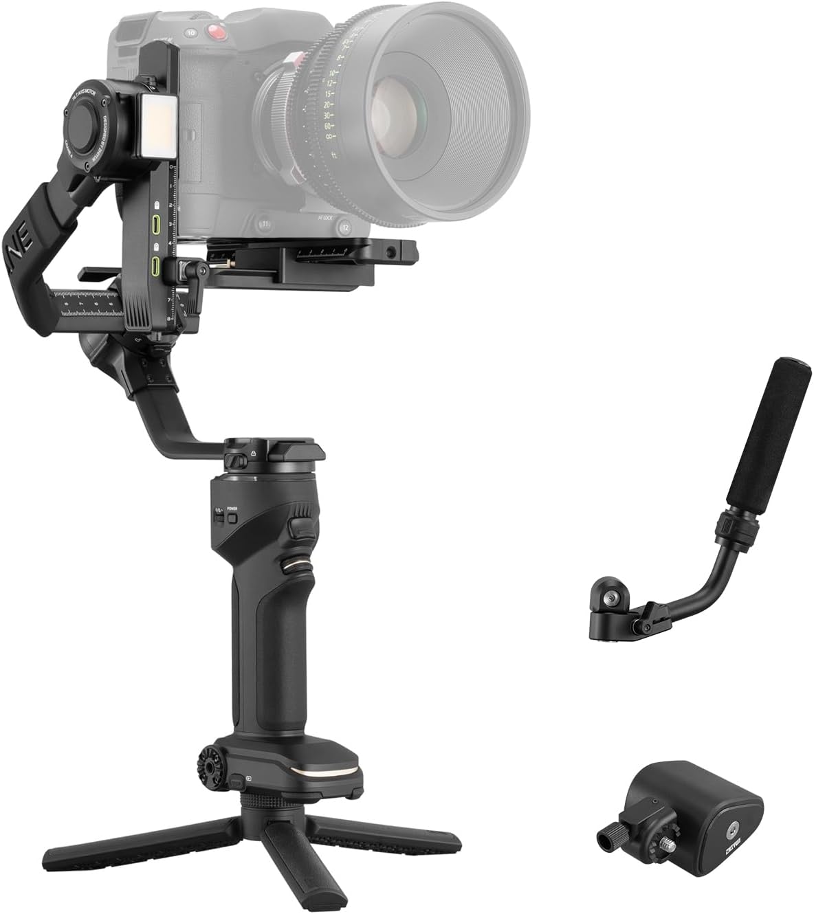 ZHIYUN Grúa 4 con control manual, estabilizador cardán de 3 ejes para cámaras réflex digitales y sin espejo, Nikon Sony Panasonic Canon Fujifilm