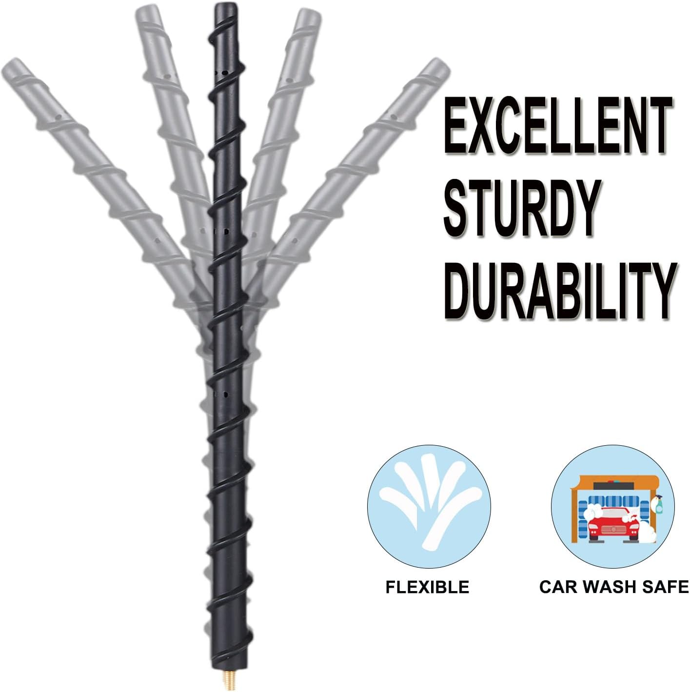 Antena rechoncha de 13 pulgadas para motocicletas Harley Davidson 1997-2023 Touring Electra Road Street Glide Trike Ultra Classic CVO, repuesto de