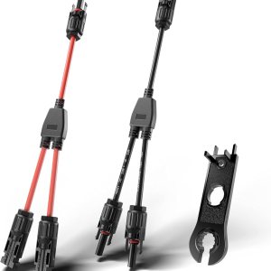 OYMSAE Conectores solares en Y Cable adaptador paralelo de rama en Y, conectores de cable solar, conectores de panel solar, kit de herramientas de OYMSAE Conectores solares en Y Cable adaptador paralelo de rama en Y, conectores de cable solar, conectores de panel solar, kit de herramientas de