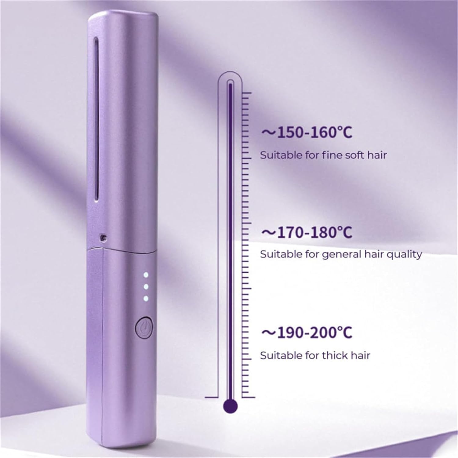 ABKD Mini plancha de pelo recargable, recargable por USB, portátil, mini plancha plana inalámbrica, para cabello corto y largo, alisador de pelo