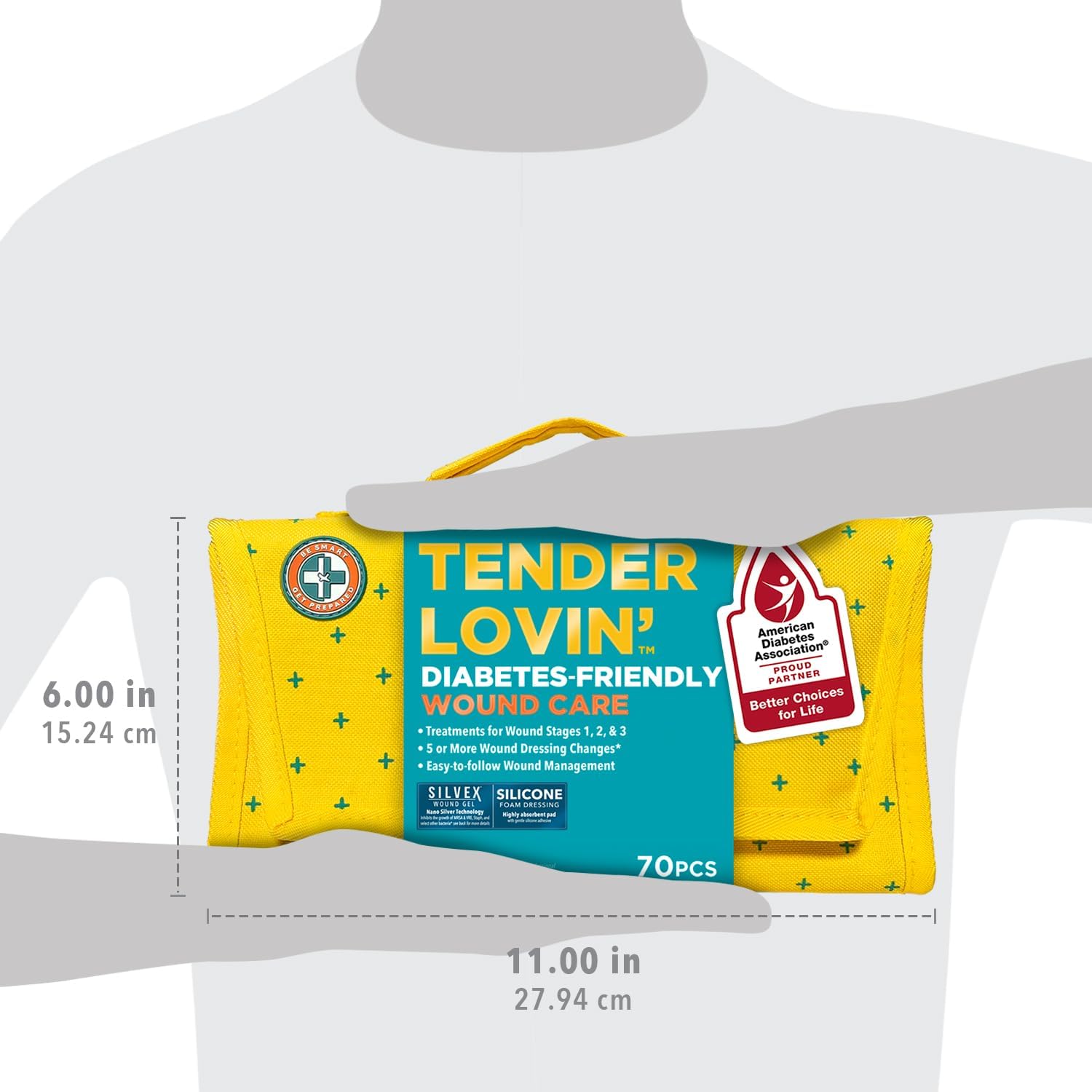 Tender Lovin’ Botiquín de primeros auxilios 70 piezas  Hogar, Viajes, Oficina, Instalaciones de Cuidado, Automóvil, Cuidado de Heridas Diabéticas.