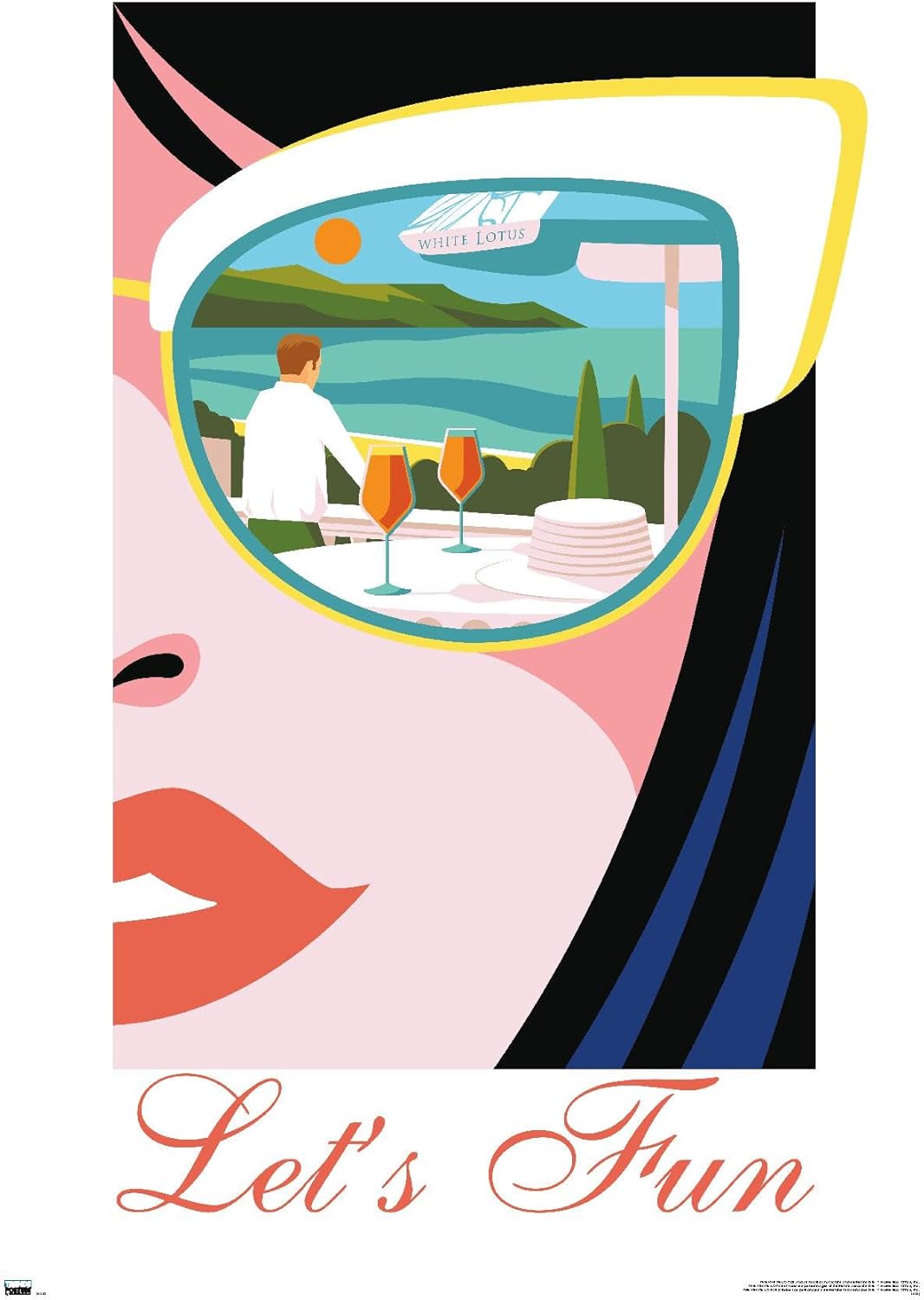 Trends International The White Lotus – Póster de pared Let’s Fun, 22.37 x 34.00 pulgadas, versión premium sin marco