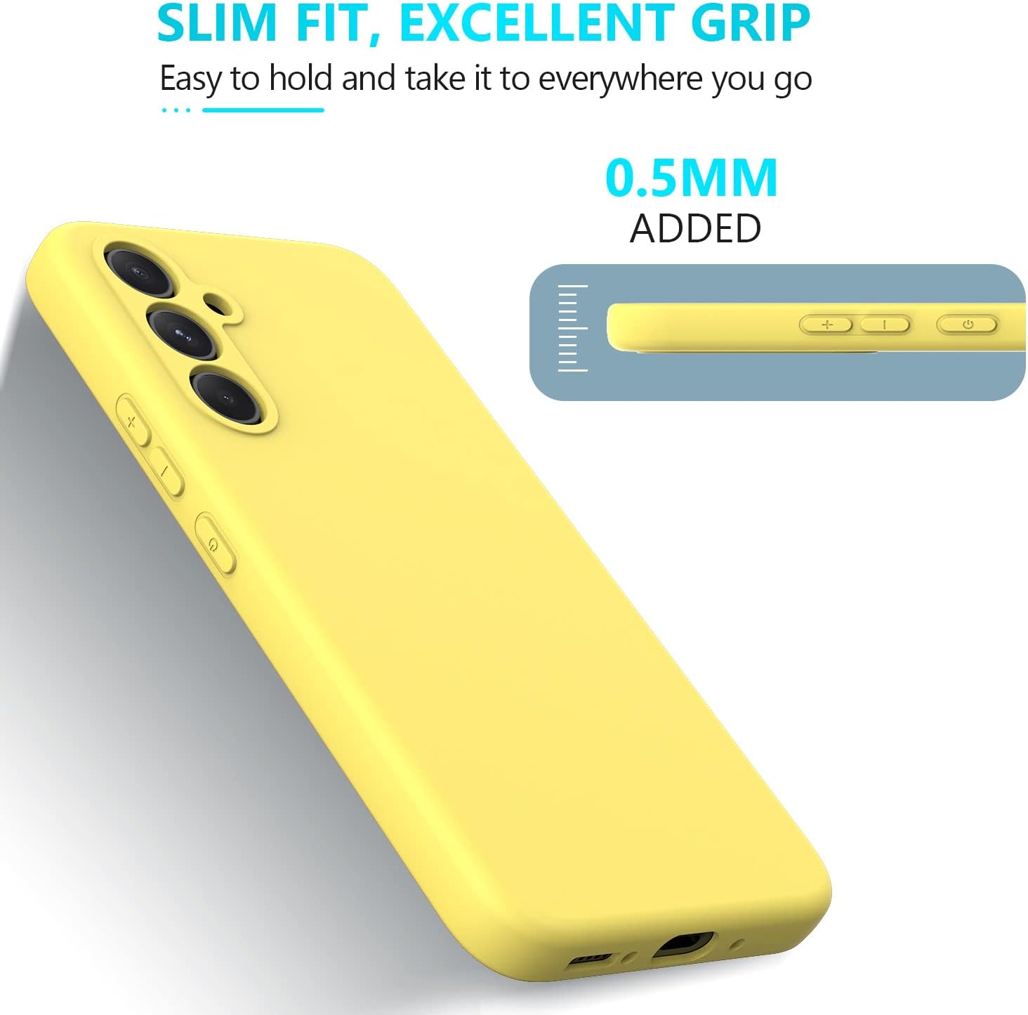 Saruoza Funda compatible con Samsung Galaxy A54 5G, diseñada para Galaxy A54, funda delgada de silicona a prueba de golpes con forro de microfibra