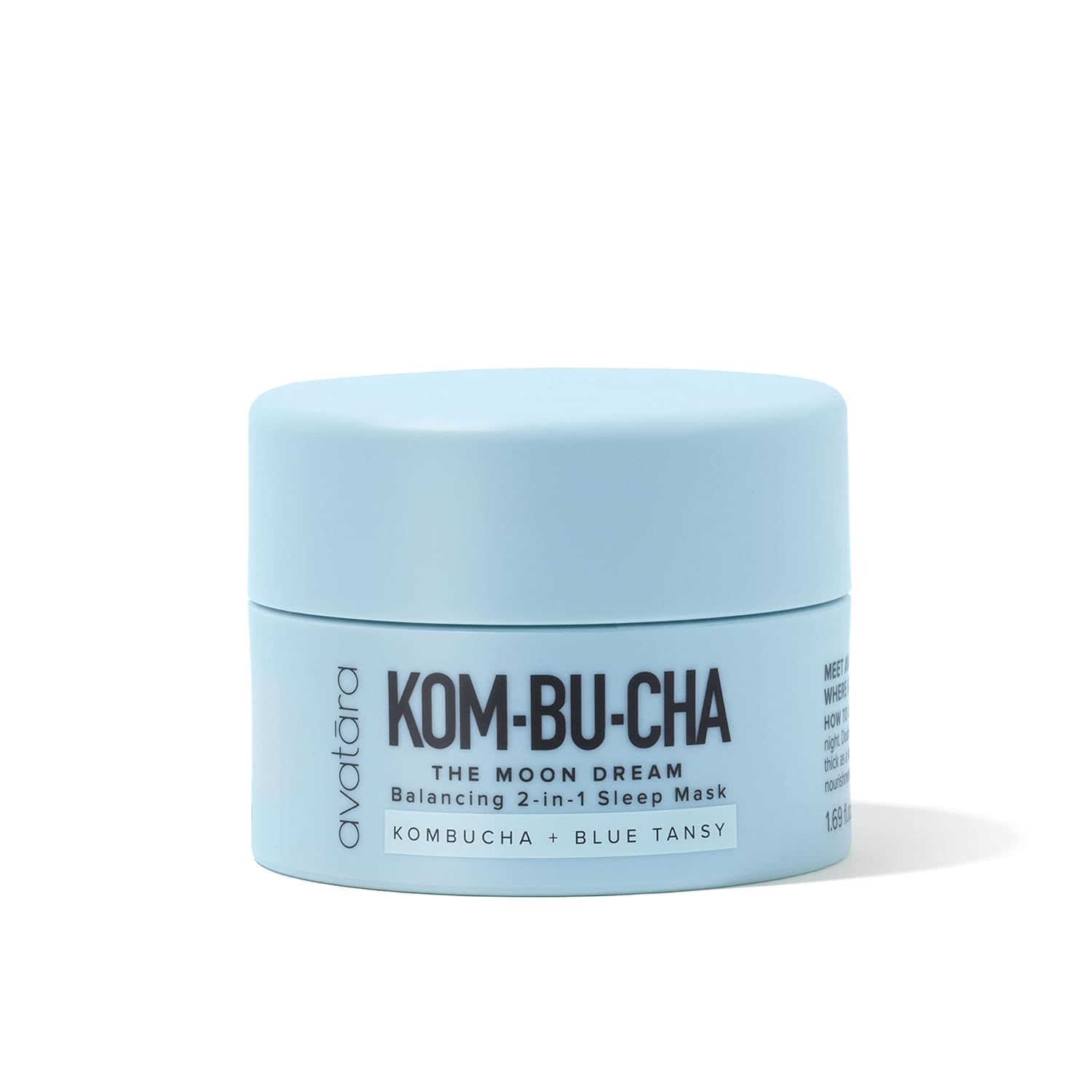 Avatara – Kombucha The Moon Dream – Recambio de crema de noche, hidratante facial equilibrante con niacinamida, aceite de tanaceto azul y vitamina