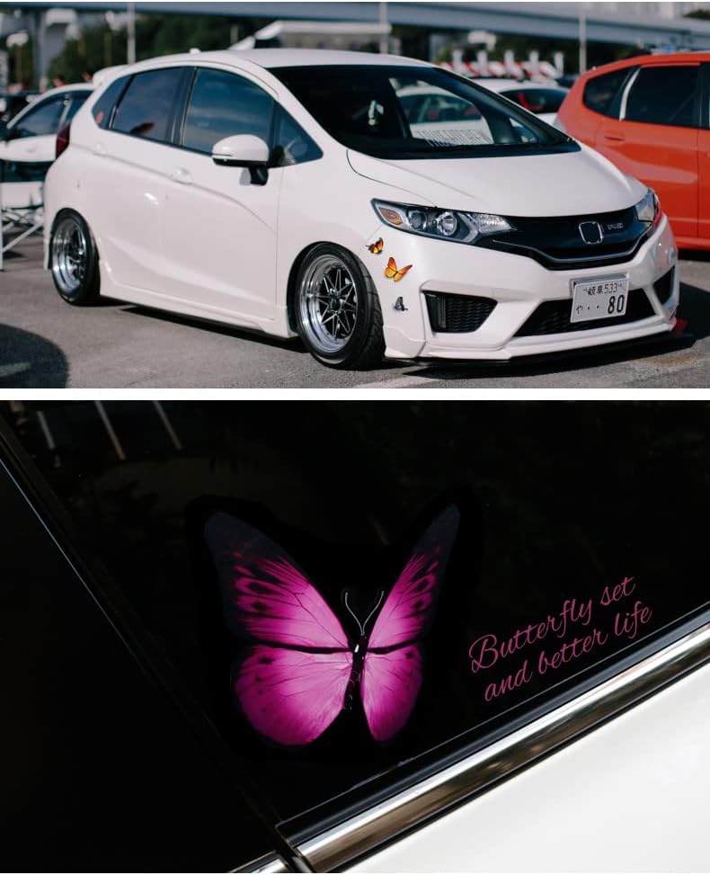 Calcomanías de vinilo de mariposa para automóvil, diseño de mariposas e insectos, impermeables, para parachoques, automóviles, motocicletas, cascos,