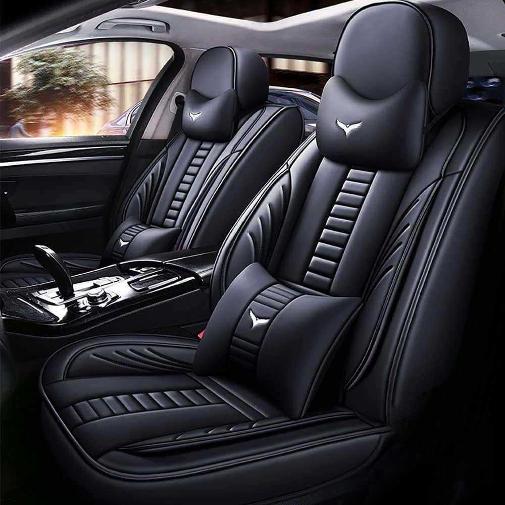 Fundas protectoras de asiento de automóvil de 2 asientos de lujo para Chevy Blazer 2019-2023, diseño de bolsa de almacenamiento trasera, almohada