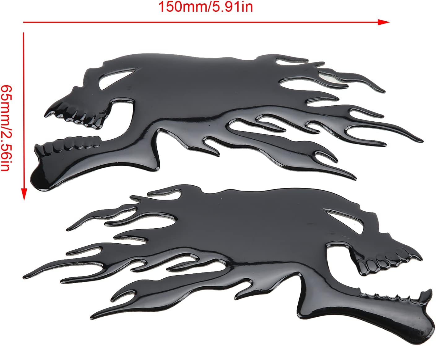 Adhesivo para tanque de combustible, 2 unidades, calcomanías para tanque de gasolina para deportes motorizados, impermeables, 3D, emblema de