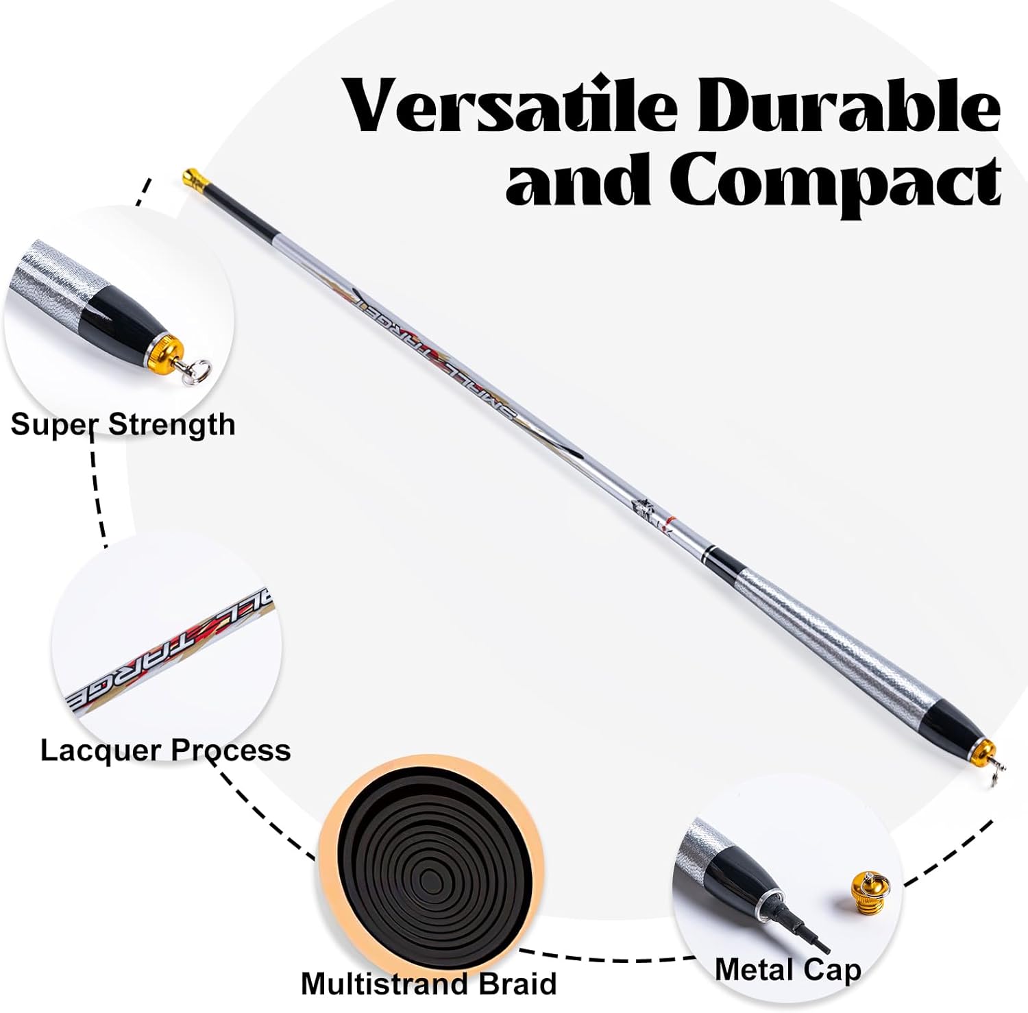 Goture 1.8m-3.6m Telescopic Fishing Rod Carbon Fiber Ultra Light Fishing Pole Portable Travel Rod Stream Carp Fishing